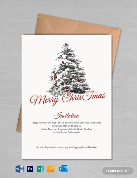 47+ Christmas Invitation Word Templates - Free Downloads | Template Within Free Christmas Invitation Templates For Word