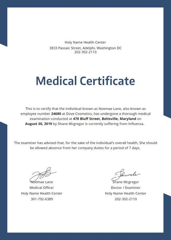 49+ Free Medical Certificate Templates – Pdf | Word | Free & Premium Inside Australian Doctors Certificate Template