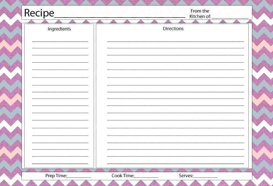 4X6 Recipe Templates For Microsoft Word / Best Looking Full Page Recipe With Full Page Recipe Template For Word