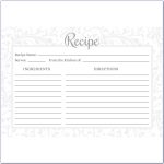 4X6 Recipe Templates For Microsoft Word : Free Recipe Card Template With Microsoft Word Recipe Card Template