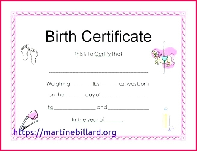 5 Pretend Birth Certificate Template 34301 | Fabtemplatez Within Baby Doll Birth Certificate Template