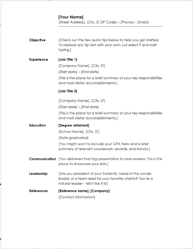 50+ Free Ms Word Resume & Cv Templates To Download In 2021 Within Free Basic Resume Templates Microsoft Word