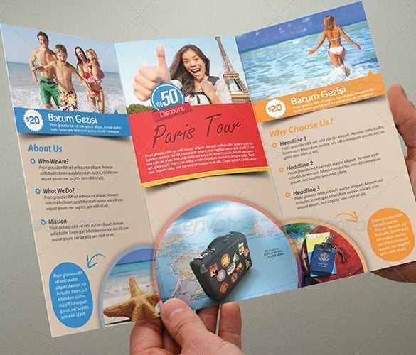 52+ Travel Brochure Templates - Psd, Ai, Google Pages | Free &amp; Premium with Travel And Tourism Brochure Templates Free