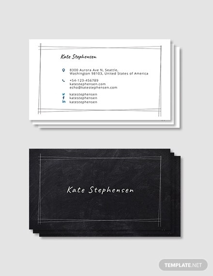56+ Teachers Business Cards – Ai, Ms Word, Publisher | Free & Premium With Regard To Business Cards For Teachers Templates Free