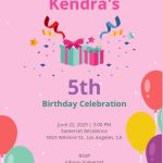 5Th Birthday Invitation Template In Illustrator, Word, Outlook, Apple Pertaining To Birthday Card Publisher Template