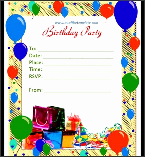 6 Birthday Invitation Card Template Word – Sampletemplatess With Regard To Birthday Card Template Microsoft Word