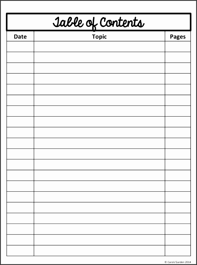6 Blank Table Of Contents Template - Sampletemplatess - Sampletemplatess Intended For Blank Table Of Contents Template