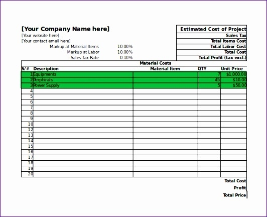 6 Excel Job Costing Template – Excel Templates – Excel Templates With Job Cost Report Template Excel