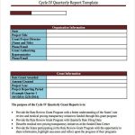 6 Grant Report Templates Free Word Pdf Format Download Free In Quarterly Status Report Template