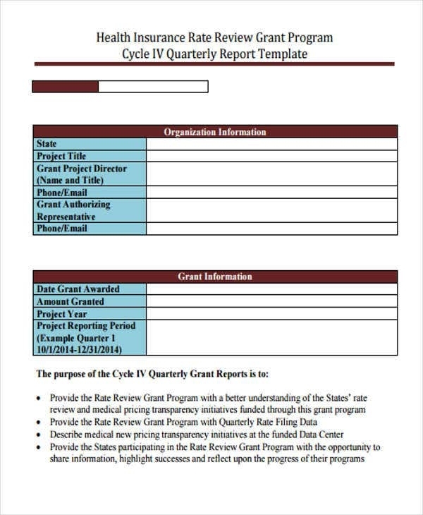 6+ Grant Report Templates - Free Word, Pdf Format Download | Free intended for Business Review Report Template