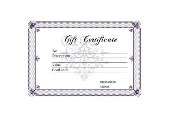6+ Homemade Gift Certificate Templates - Doc, Pdf | Free & Premium With Regard To Homemade Gift Certificate Template
