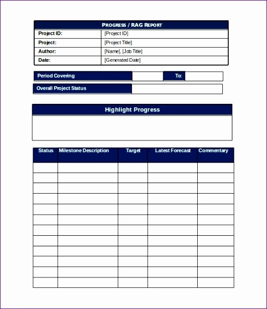 6 Project Status Report Template Excel Download Filetype Xls – Excel Inside Job Progress Report Template