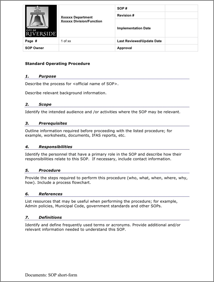 6 Sop Templates – Free Sample Templates Throughout Dsmb Report Template