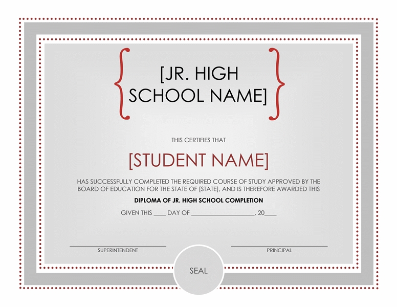 60+ Free High School Diploma Template – Printable Certificates!! Within Free School Certificate Templates
