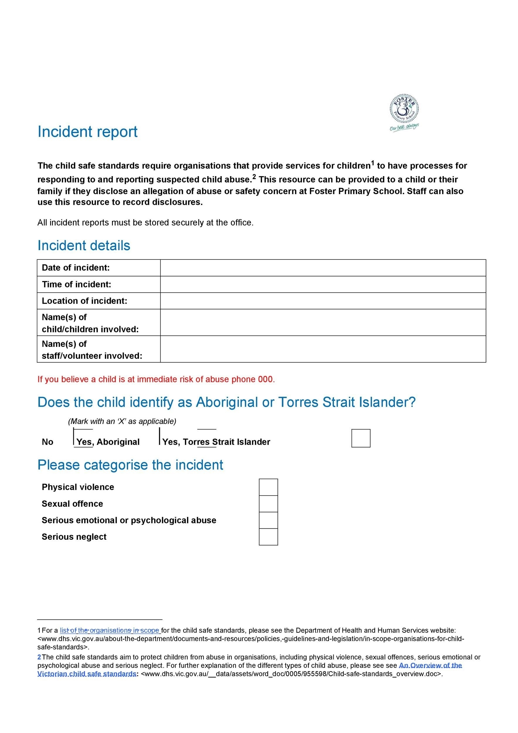 60+ Incident Report Template [Employee, Police, Generic] ᐅ Templatelab Throughout Generic Incident Report Template