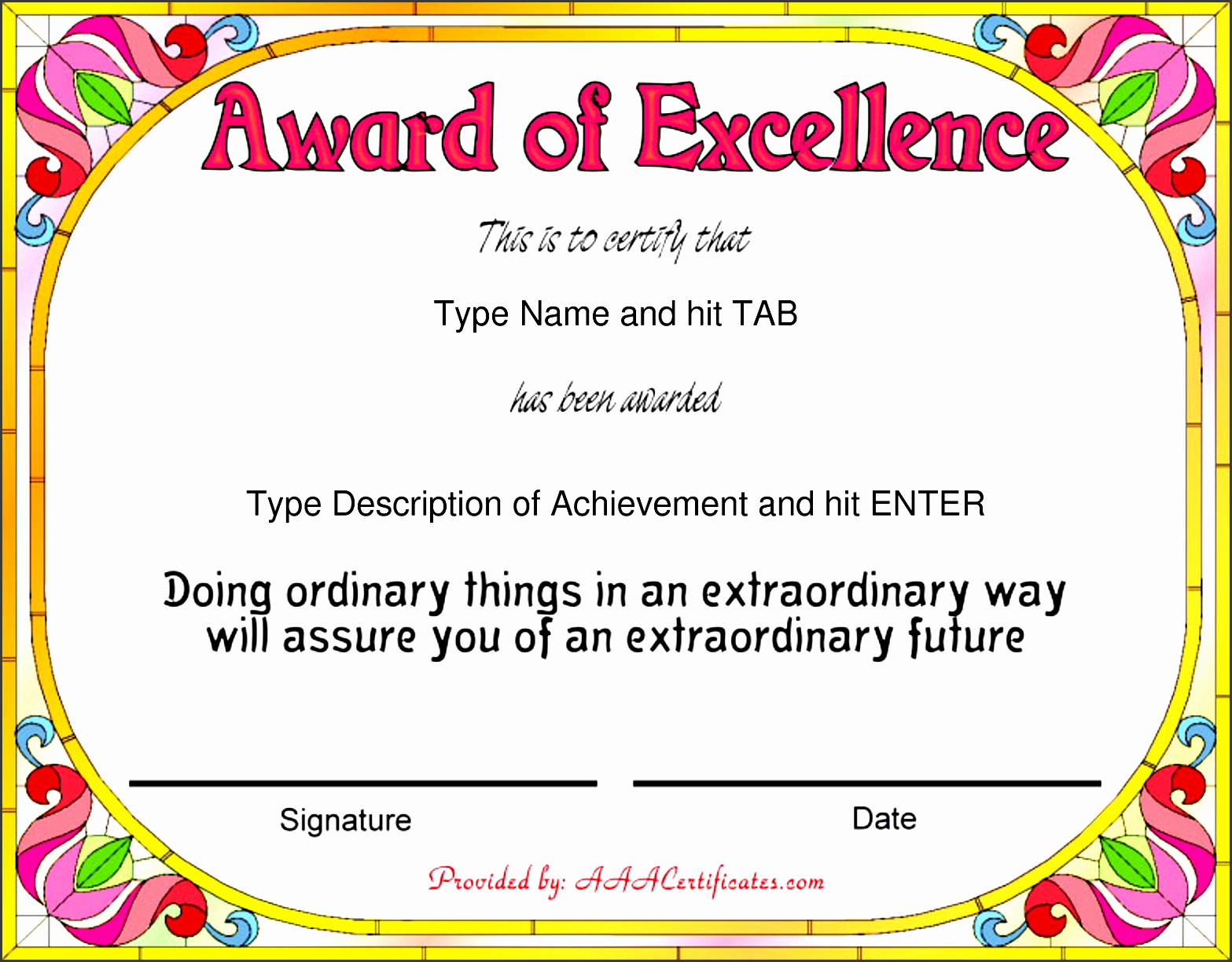 7 Academic Certificate Of Appreciation Template – Sampletemplatess Inside Sample Award Certificates Templates