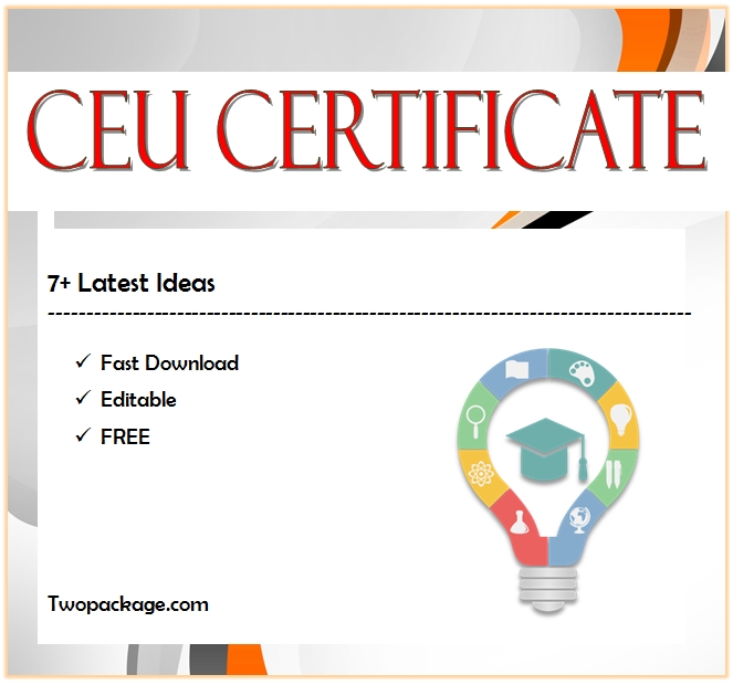 7+ Ceu Certificate Template Free Ideas [2020 Version] Inside Ceu Certificate Template