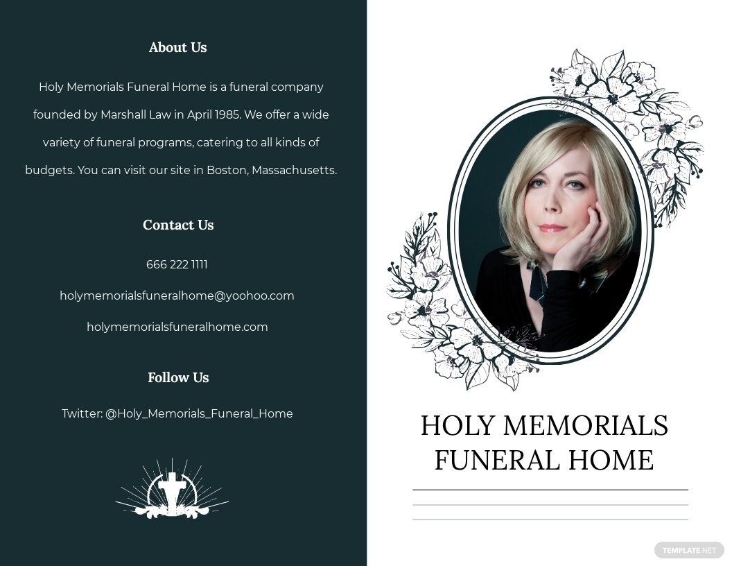 7+ Free Funeral Bi Fold Brochure Templates - Microsoft Word (Doc Pertaining To Memorial Brochure Template