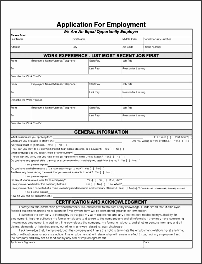 7 Free Job Application Form Template Word – Sampletemplatess Intended For Employment Application Template Microsoft Word