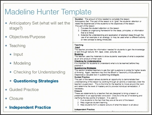 7 Madeline Hunter Lesson Plan Template – Sampletemplatess Within Madeline Hunter Lesson Plan Template Word