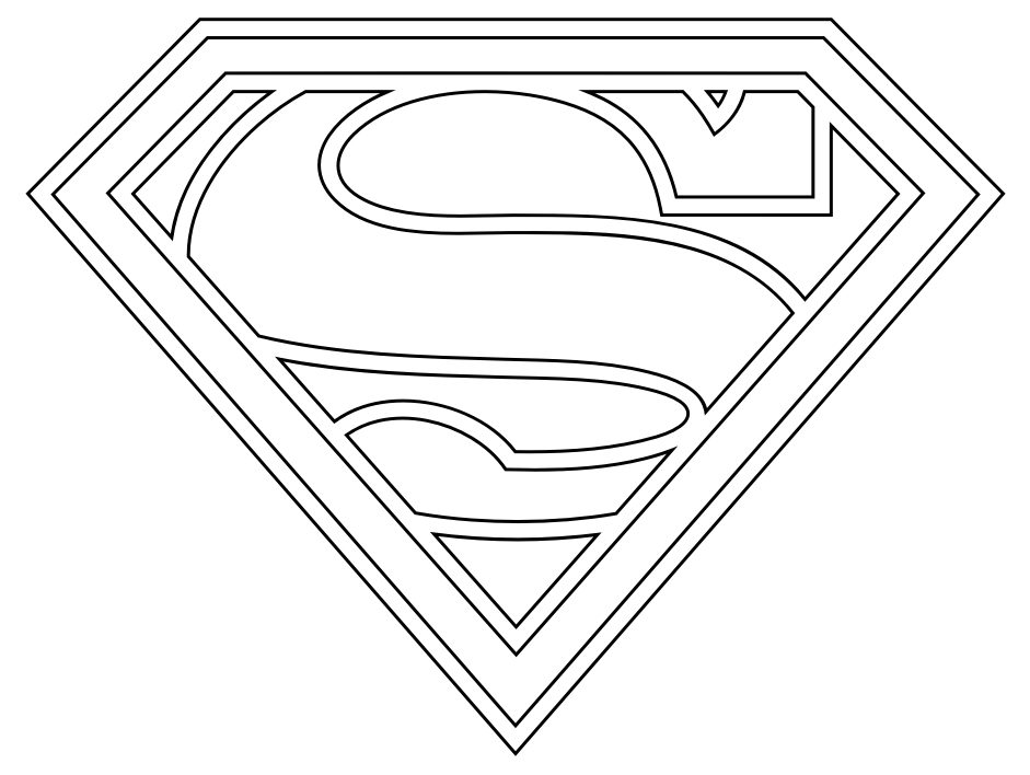 71 Dessins De Coloriage Superman À Imprimer Sur Laguerche – Page 5 Intended For Blank Superman Logo Template