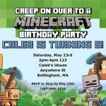 71+ Printable Birthday Invitation Templates – Word, Psd, Ai, Eps | Free In Minecraft Birthday Card Template