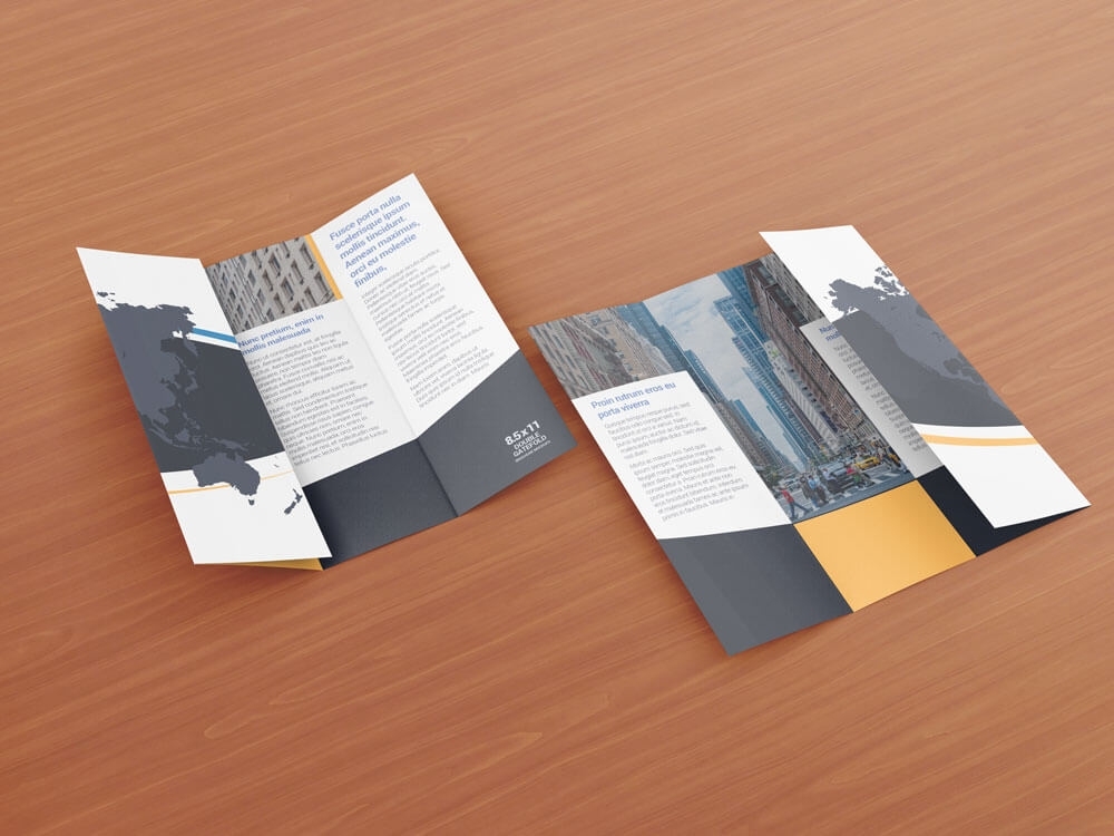8.5 X 11 Double Gate Fold Brochure Mockups Regarding Gate Fold Brochure Template