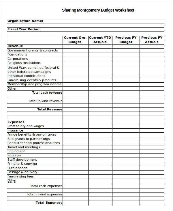 8+ Non Profit Budget Templates – Word, Pdf, Excel, Apple Pages, Google Inside Non Profit Monthly Financial Report Template
