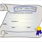 8+ Printable Honor Roll Certificate Templates & Samples – Doc, Pdf In Certificate Scroll Template