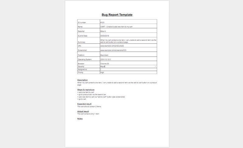 9 Bug Report Template Examples: Software Testing Workflows For Software Problem Report Template