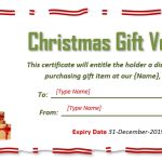 9 Free Christmas Gift Certificate Templates Using Ms Word For Microsoft Gift Certificate Template Free Word