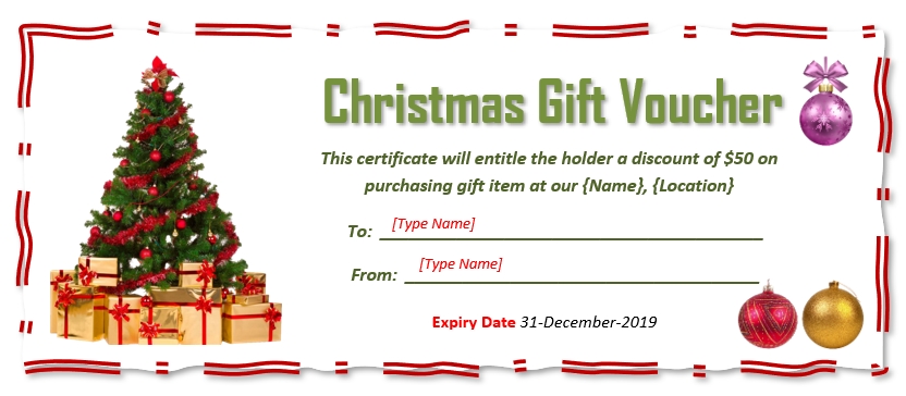 9 Free Christmas Gift Certificate Templates Using Ms Word For Microsoft Gift Certificate Template Free Word