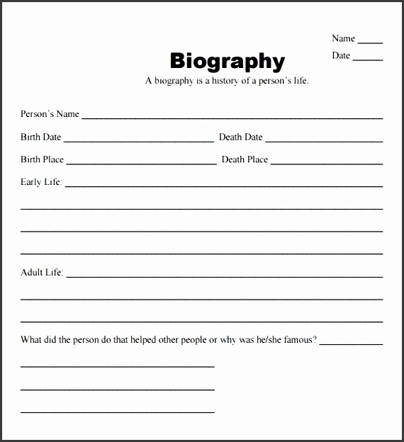 9 Ms Word Biography Template - Sampletemplatess - Sampletemplatess In Bio Card Template
