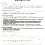 9+ Sample Psychosocial Assessments – Pdf, Doc | Sample Templates For School Psychologist Report Template