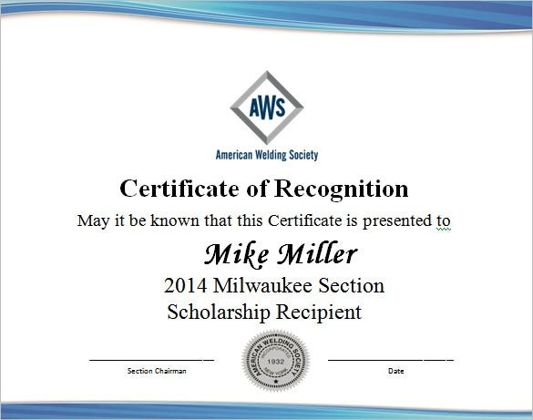 9+ Scholarship Certificate Templates – Free Word, Pdf Format Download Inside Scholarship Certificate Template