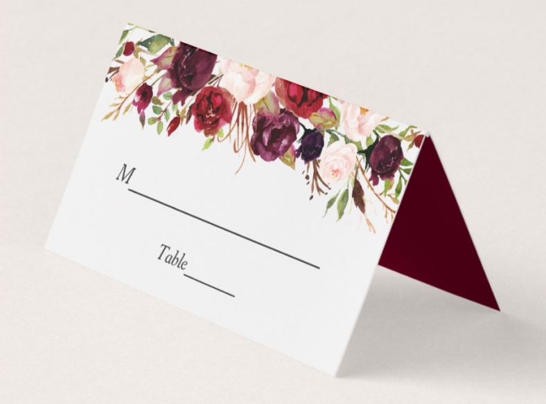 9+ Table Place Card Designs &amp; Templates - Psd, Ai, Indesign | Free for Place Card Setting Template