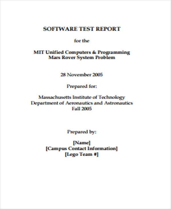 9+ Test Report Templates – Free Pdf, Google Docs, Word, Apple Pages Throughout Software Problem Report Template