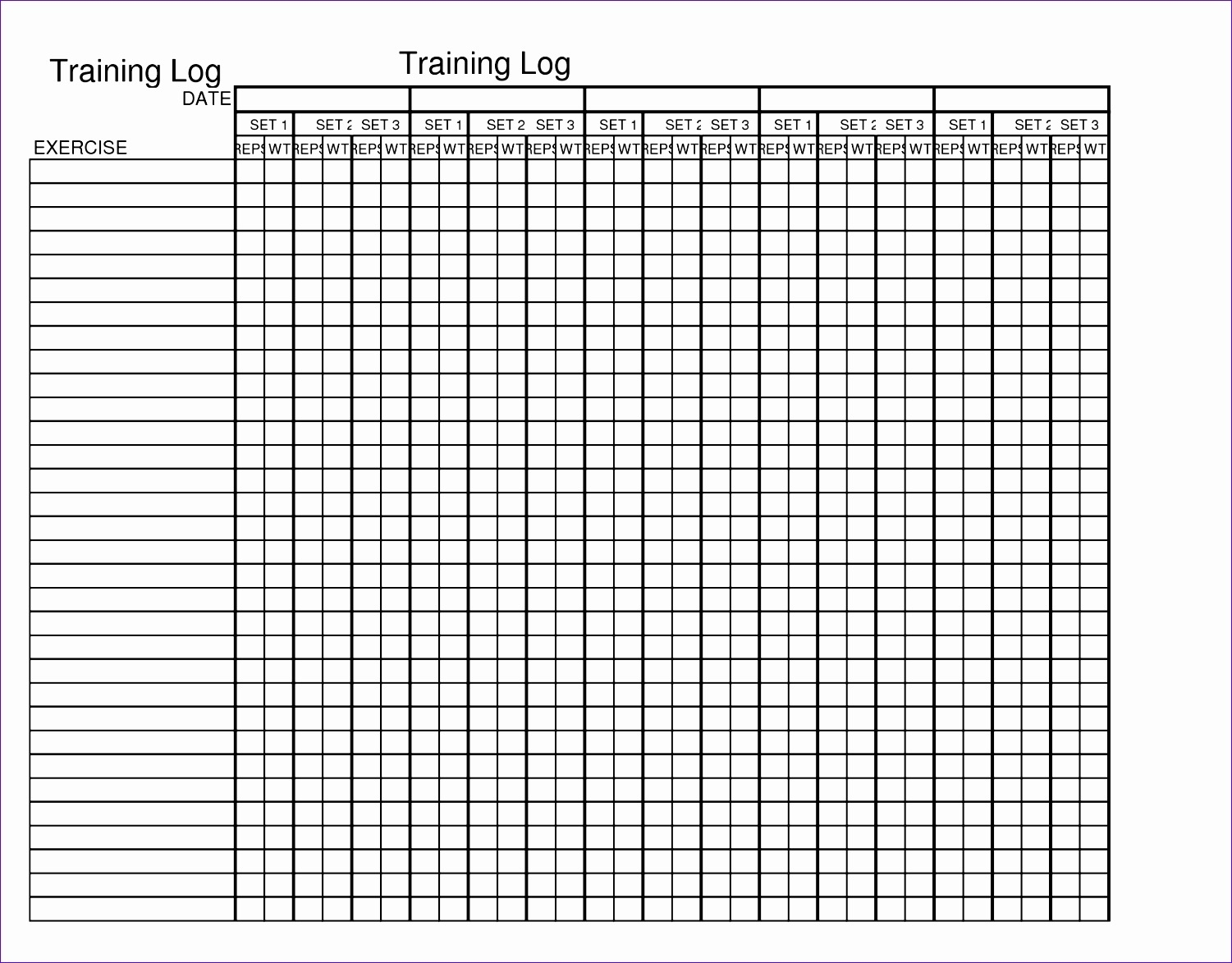 9 Workout Spreadsheet Excel Template – Excel Templates – Excel Templates Throughout Blank Workout Schedule Template