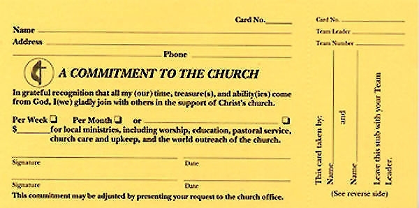A Commitment To The Church Pledge Card (Pkg Of 100) | Cokesbury Throughout Pledge Card Template For Church