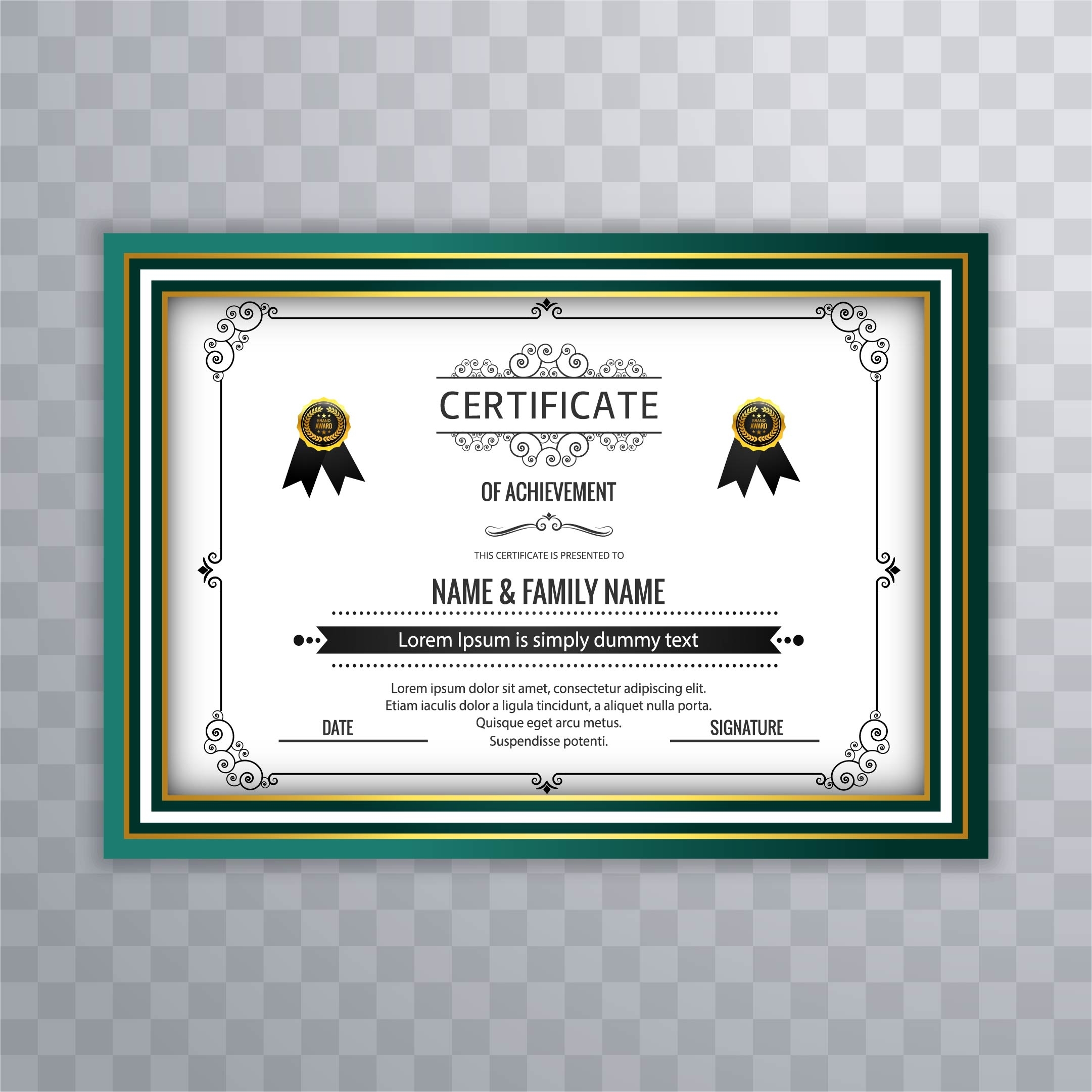 Abstract Beautiful Certificate Template Design Vector 258941 Vector Art Throughout Beautiful Certificate Templates