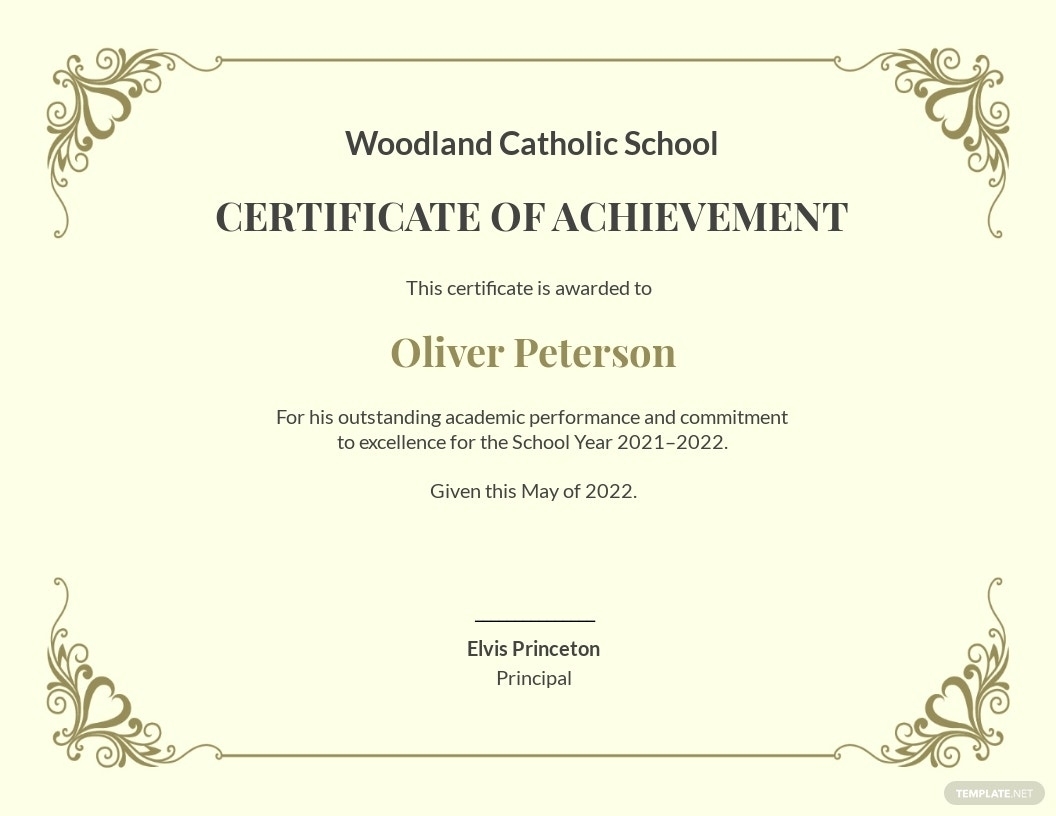 Academic Achievement Certificate Template [Free Pdf] – Word Regarding Certificate Of Accomplishment Template Free