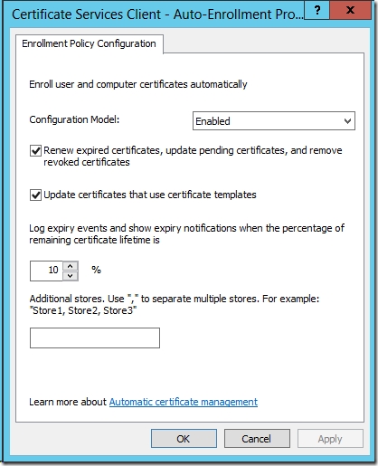 Active Directory Domain Controllers And Certificate Auto Enrollment In Domain Controller Certificate Template