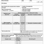 Afh Evacuation/Fire Drill Record Within Fire Evacuation Drill Report Template