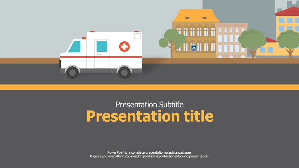 Ambulance Ppt Wide – Goodpello Regarding Ambulance Powerpoint Template