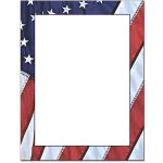 American Flag Letterhead | Flag Border Stationery Paper Within Blanks Usa Templates