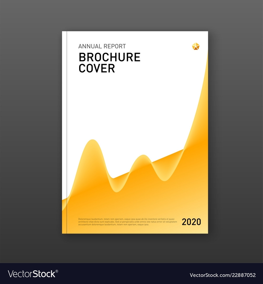 Annual Report Cover Design Template For Business Vector Image Within Cover Page For Report Template