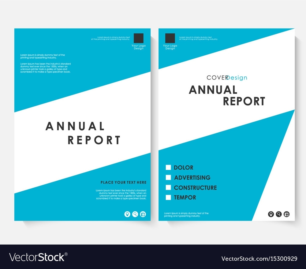 Annual Report Cover Design Template Royalty Free Vector For Cover Page For Annual Report Template