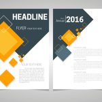 Annual Report Flyer Template With Lozenge Arrangement Design Free With Regard To Illustrator Report Templates