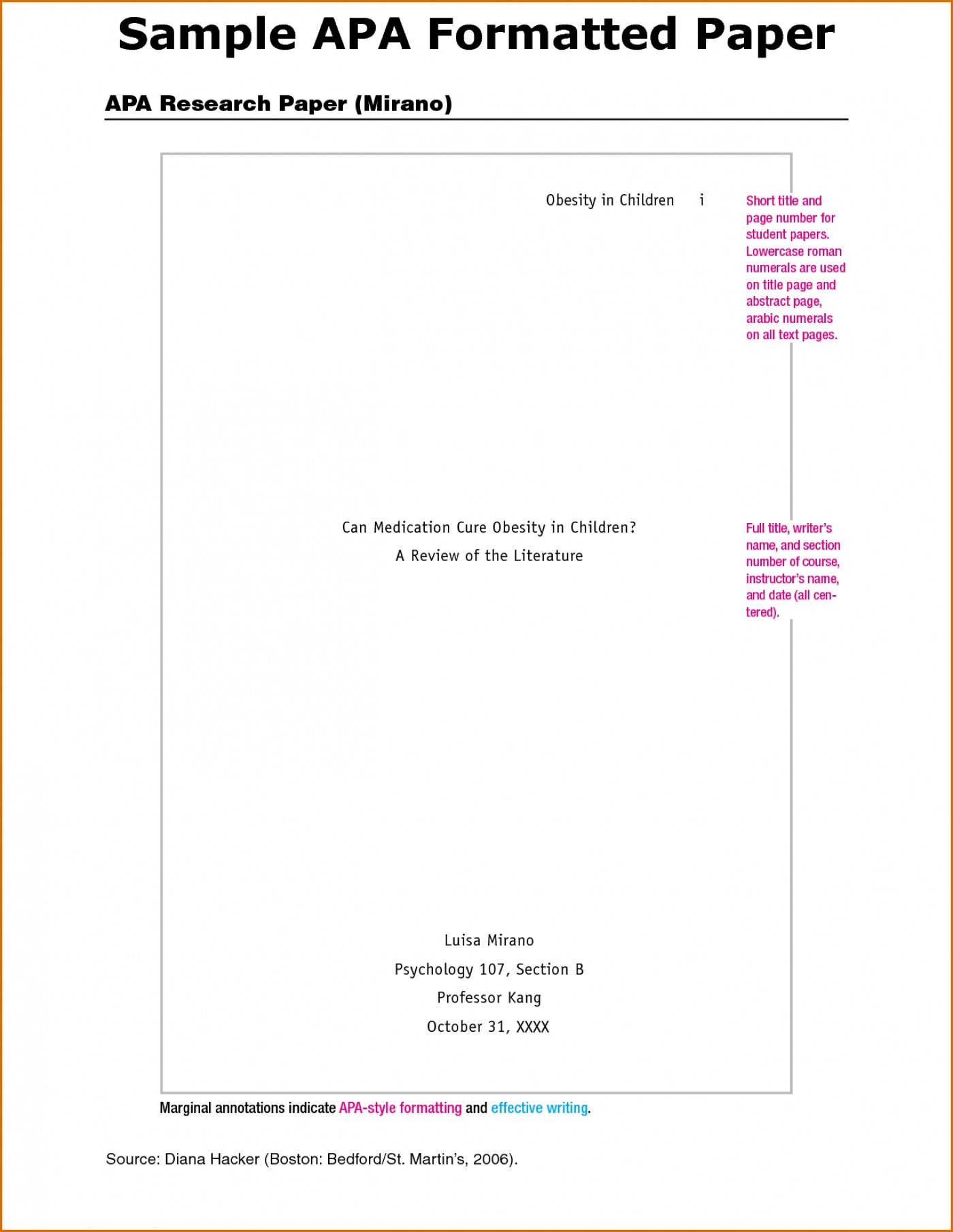 Apa Title Page Template 6Th Edition with regard to Word Apa Template 6Th Edition