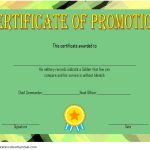 Army Certificate Of Promotion Template with Promotion Certificate Template